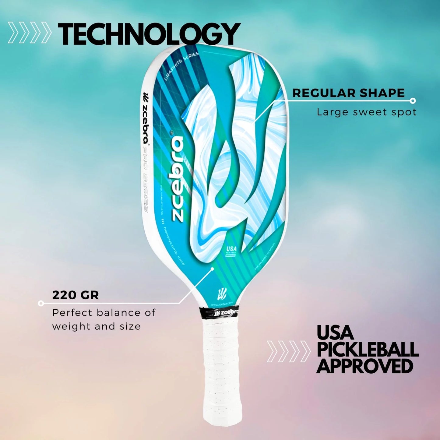Pickleball Paddle GRAPHITE SERIES Sky Edition