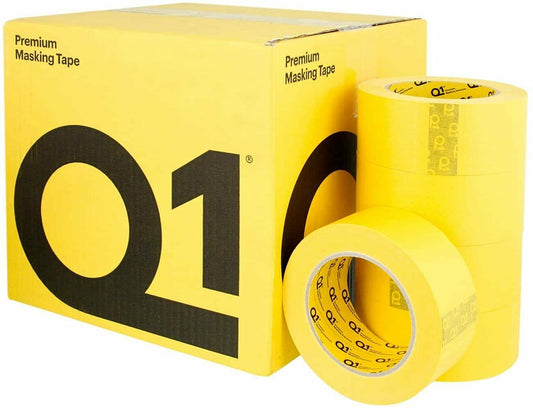 Q1 Premium Masking Tape 48mm x50 High Performance Pack of 5 rolls (€6 each)