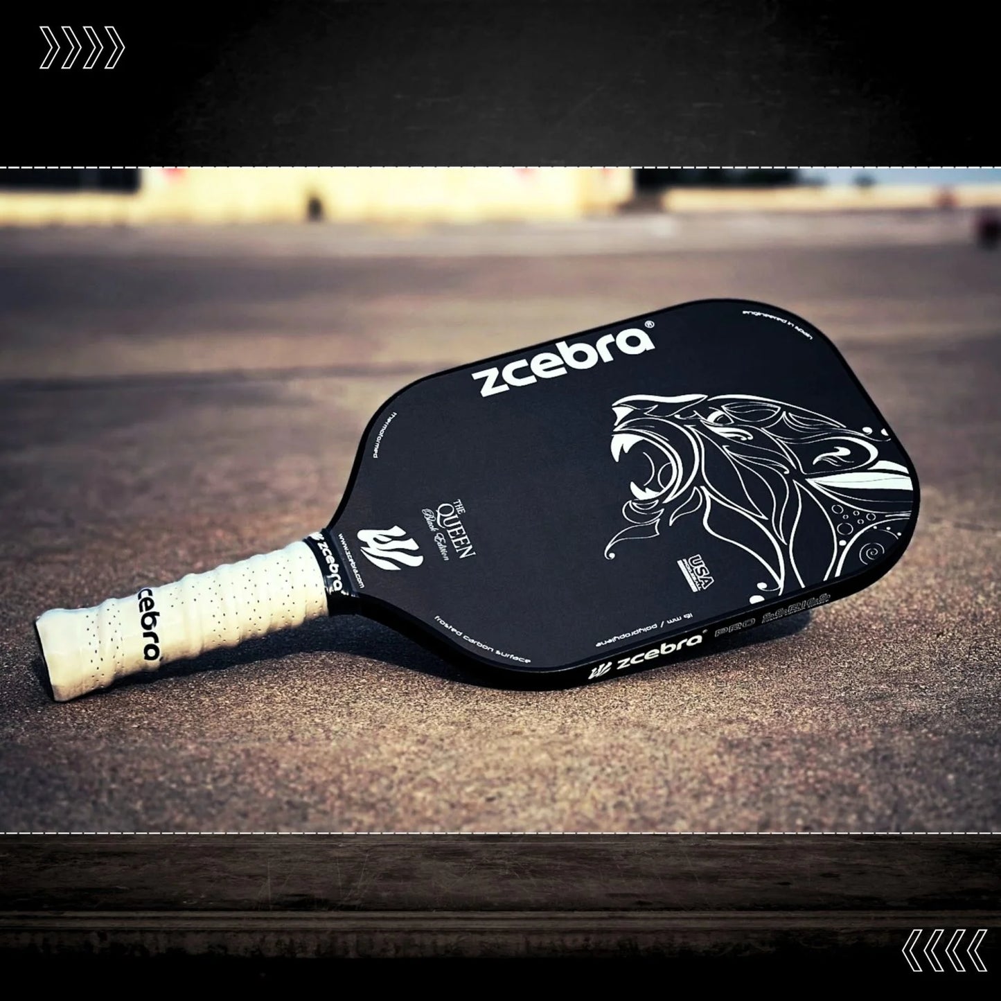 Black Pickleball Paddle The Queen Edgeless