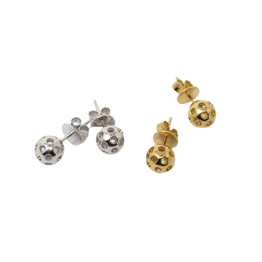 Pickleball Earrings in silver and gold by Mayfair Jewellers