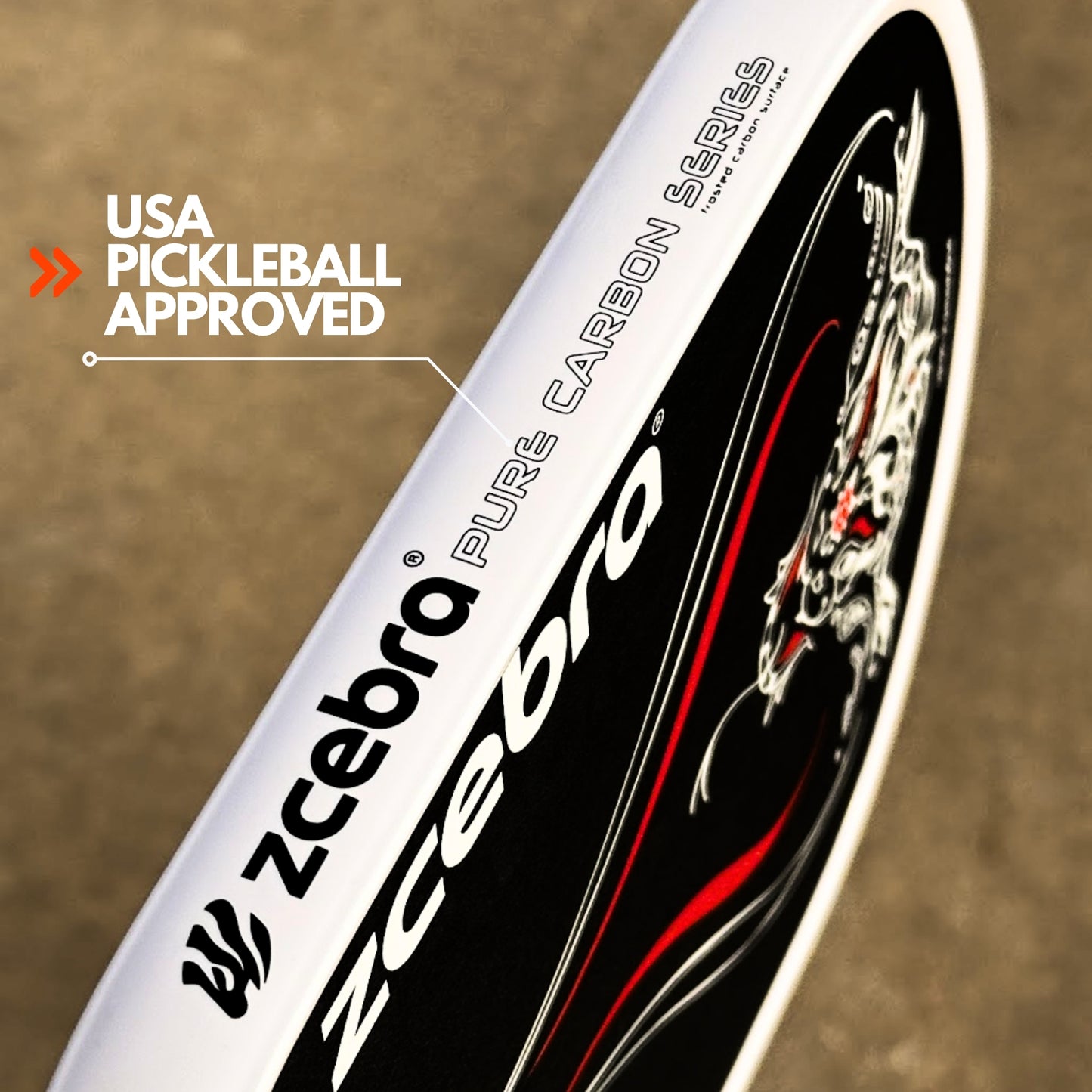 Pickleball Paddle Black Mamba Pure Carbon Series