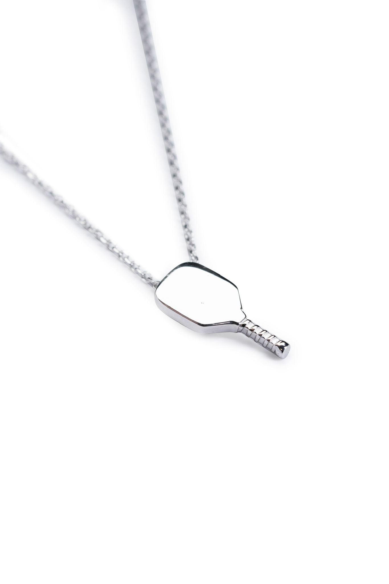 Plain paddle pendant in silver and gold by Mayfair Jewellers