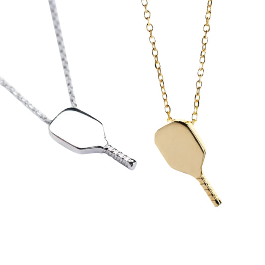 Plain paddle pendant in silver and gold by Mayfair Jewellers