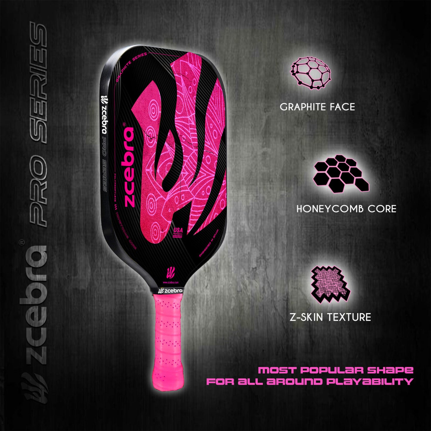 GRAPHITE SERIES Pickleball Paddle (pink edition)
