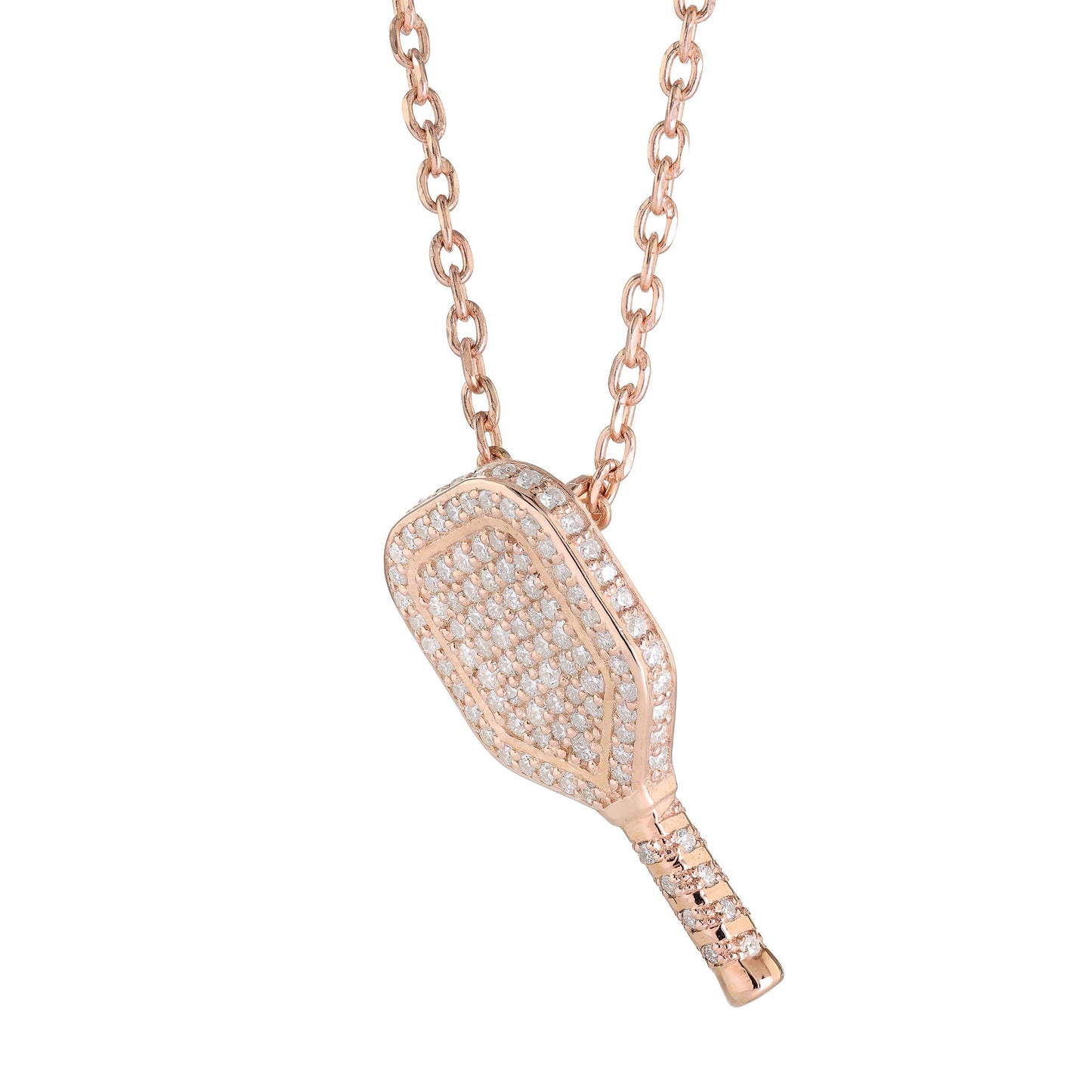 Full Diamond set Paddle Pendant and Chain