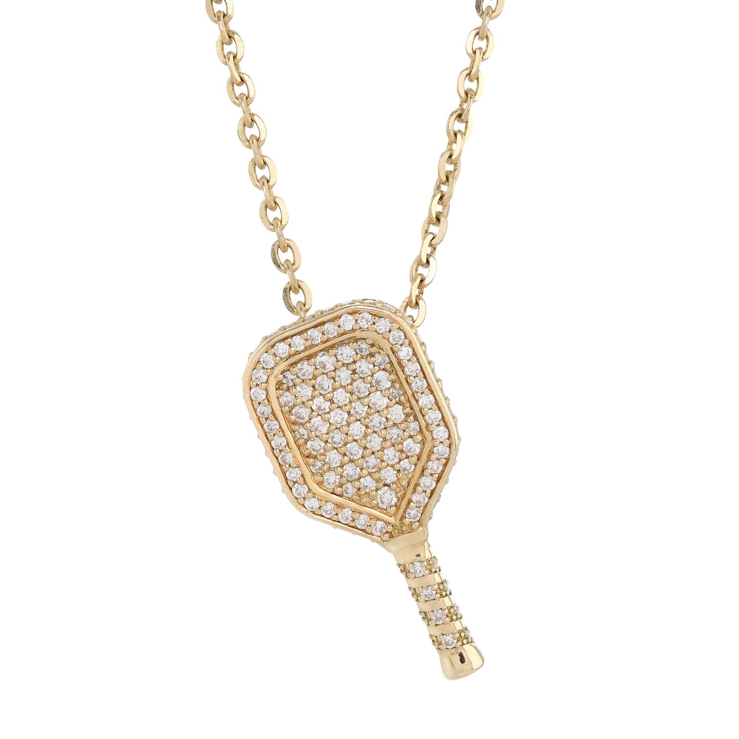 Full Diamond set Paddle Pendant and Chain