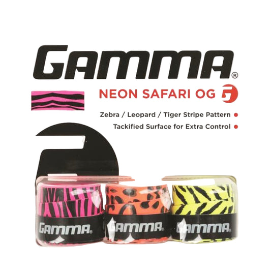 Gamma Overgrip Neon Safari 3-Pack